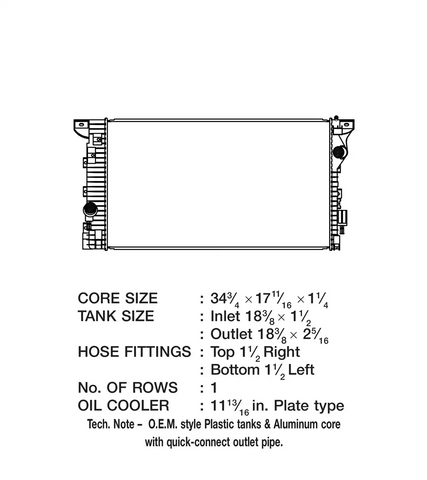 CSF RADIATOR 3744 FORD F-SERIES / F-150 2015