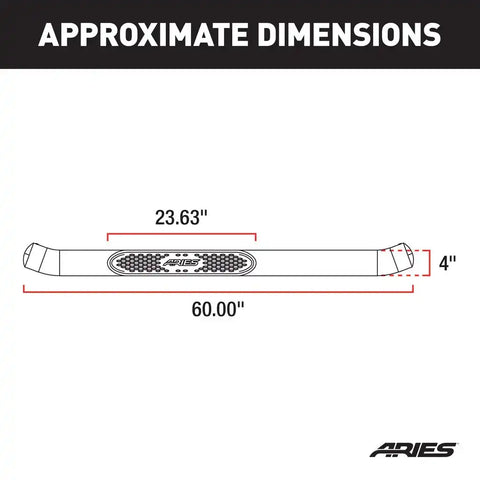 ARIES S224047 - 4-Inch Oval Black Steel Nerf Bars, Fits Select Ford Bronco 2-Door