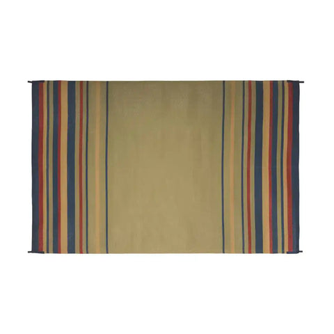 MAT STRIPED 8X20 BLUE/BRICK/BGE/GRN