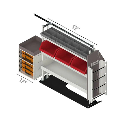 ROLACASE RSLLREL- CH155 VAN SHELVING ELECTRICAL BIN PACKAGE