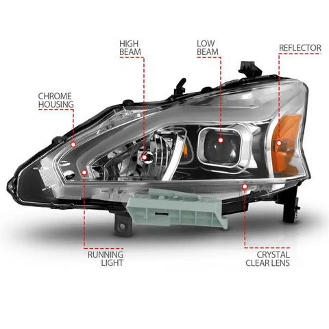 ANZO 121570 PROJECTOR HEADLIGHTS W/ LIGHT BAR C