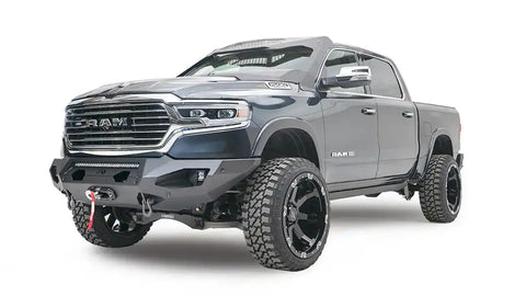 Fab Fours DR10-X2951-1 - Matrix Front Bumper 2 Stage Black Powder Coat 7/8 in. D-Ring Mounts No Guard