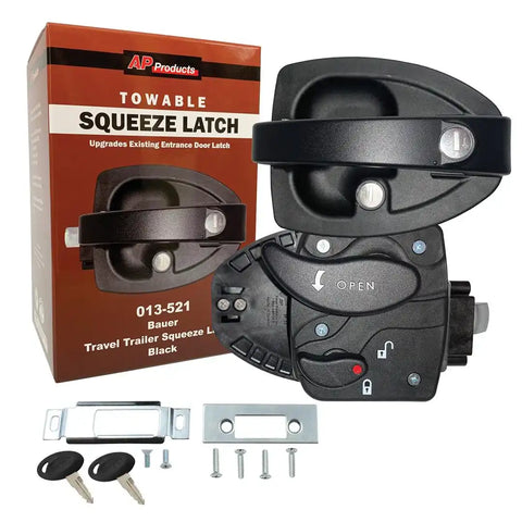 TRAVEL TRAILER SQUEEZE LATCH-BLACK