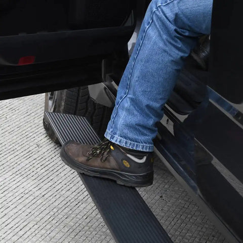 Go Rhino 20444580PC Running Board E-Board E1 Textured Black Aluminum Lighted Roc