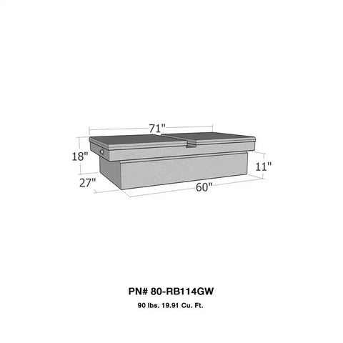 Westin 80-RB114GW - Brute Gull Wing Lid Tool Box