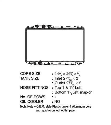 CSF RADIATOR 3362 HONDA CIVIC
