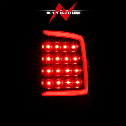 ANZO USA 311318 Tail Light Assembly LED Clear Lens With Red Reflectors Black Housi