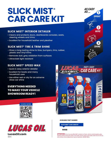 LUCAS OIL 10558 SLICK MIST APPEARNCE KIT
