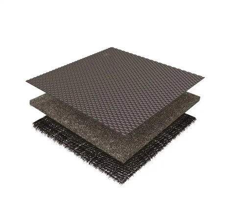 3D KAGU FLOOR MAT 2 ROW SET BLACK