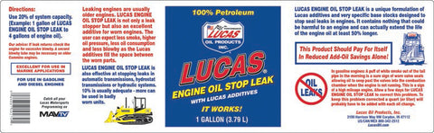 LUCAS OIL 10279 ENGINE OIL STP LEAK GALL
