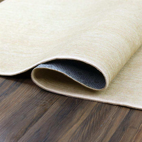 CRYSTAL ART 361470WEB SOLID CREAM 3X5 WASHABLE RUG