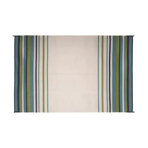 MAT STRIPED 9X12 AQUA/NAVY/LIME/WHT