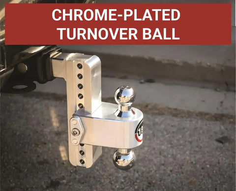 Weigh Safe CTB4-2.5 - Adjustable Trailer Hitch w/ Chrome Tow Balls 4 Drop for 2.5 Receiver