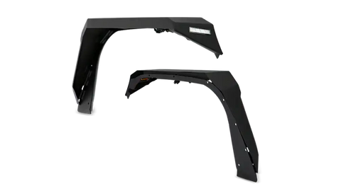 BODY ARMOR JL-6102 FENDER FLARE; FRONT; METAL; BLACK;