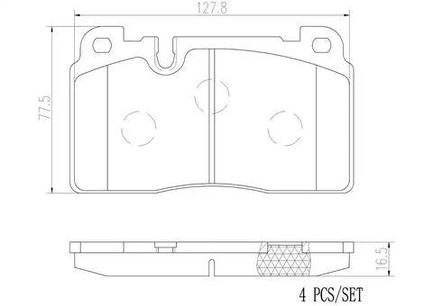 BREMBO P85133N DISC BRAKE PAD SET