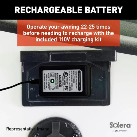 LIPPERT COMP 434729 AWNING SOLERA PWR 18V 69 AM KIT BLK