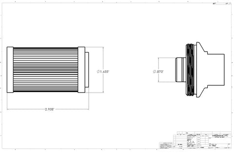 AEROMOTIVE 12324 FILTER IN-LINE AN-10 SIZE
