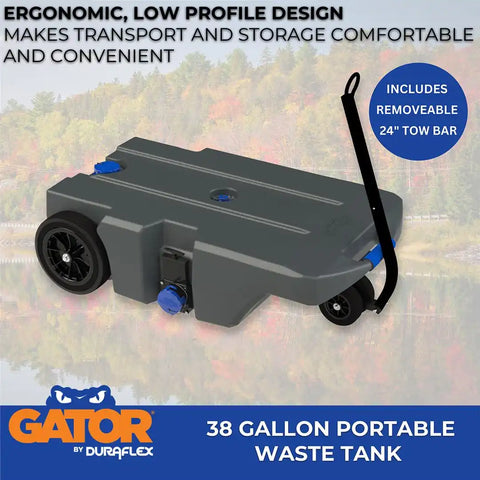 DURAFLEX 21904 GATOR WASTE TANK 38 GAL 4 WHEEL