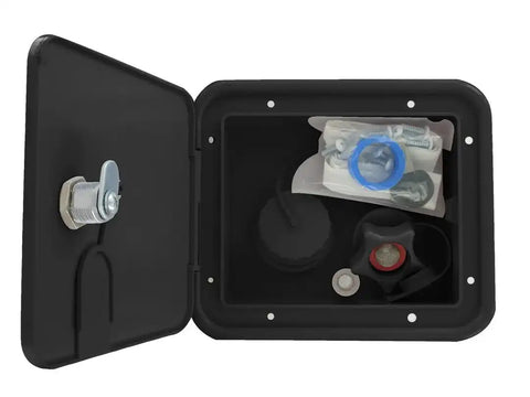 PLASTIC INLET HATCH BLACK