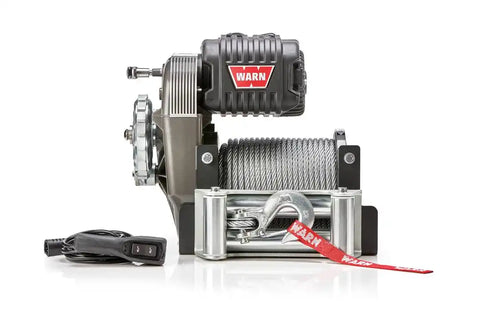 Warn 38631 - 12 Volt 9000 LB Cap 150 Ft Wire Rope Roller Fairlead