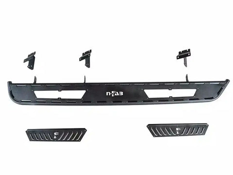 N-Fab NBJ184-TX Running Board Roan Powder Coat Textured Black Steel Unlighted R