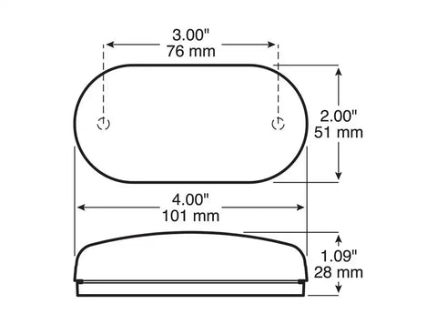 LED M/C PC MV OBLG 4.125'X2'