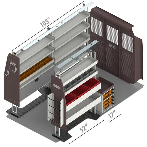 ROLACASE RSFMHREL-RPH159 VAN SHELVING ELECTRICAL BIN PACKAGE