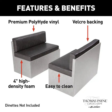 Lippert Components 2021100500 Dinette Cushion Thomas Payne Back And Seat