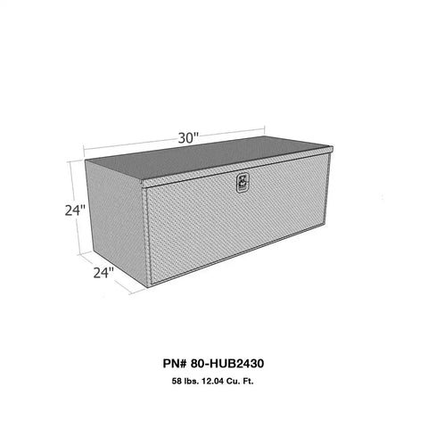 Westin 80-HUB2430 - Brute HD Under Body Tool Box Polished Aluminum 24 in. x 30 Drop Down Door