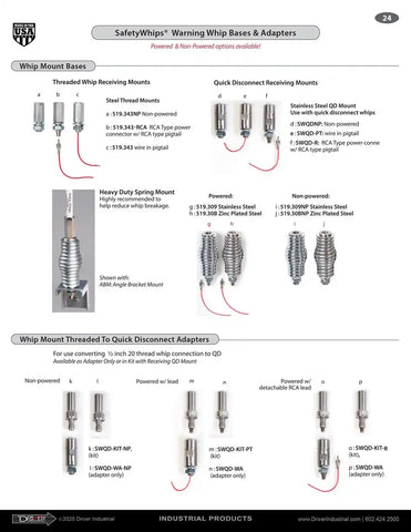 DRIVER IND. SWQD-KIT-PT STAINLESS STEEL QUICK DISCONNECT KI