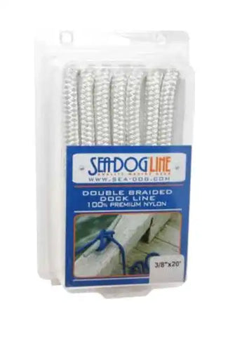 SEA DOG 302112020WH-1 DOUBLE BRAIDED NYLON DOCK LINE