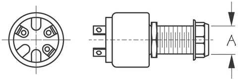 SEA DOG 420365-1 POLY 3-POSITION KEY SWTCH LONG