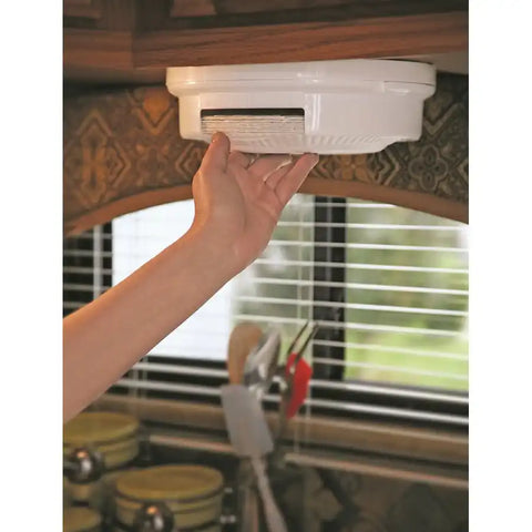 Camco 57001 Plate Holder Pop-A-Plate For 9 Inch Paper or Plastic Plates Under Cabi