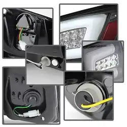 Spyder Automotive 5076595 Tail Light Assembly LED Clear Lens Black Housing Uses O