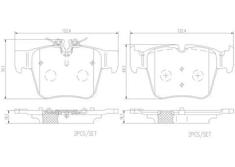 BREMBO P50133N DISC BRAKE PAD SET