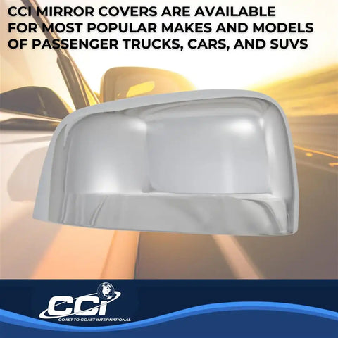 Coast To CCIMC67477 Full Cover Chrome Plated ABS Plastic Set Of 2