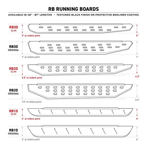 Go Rhino 69643280PC Running Board RB30 24-25 Toyota Tacoma Double Cab (Crew)