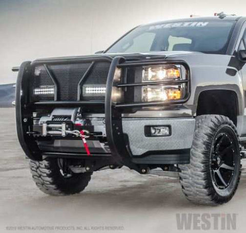Westin 57-93685A - HDX Winch Mount Grille Guard Kit Component Black For PN[57-93685]