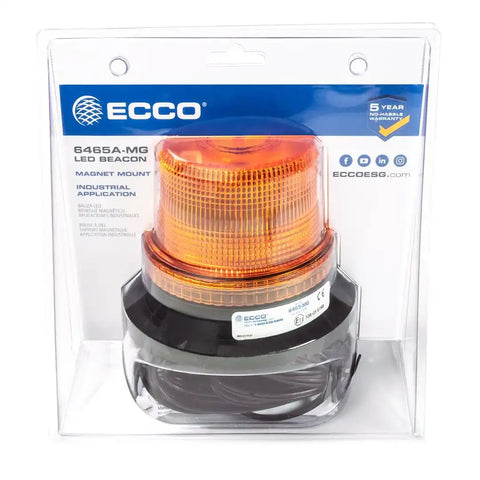 ECCO ELECT 6465A-MG-CS LED BEACON: LOW PROFILE 12-80VDC