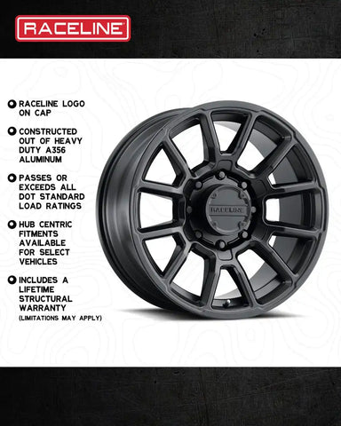GAUGE SATIN BLACK 20X10 5X127  -19M