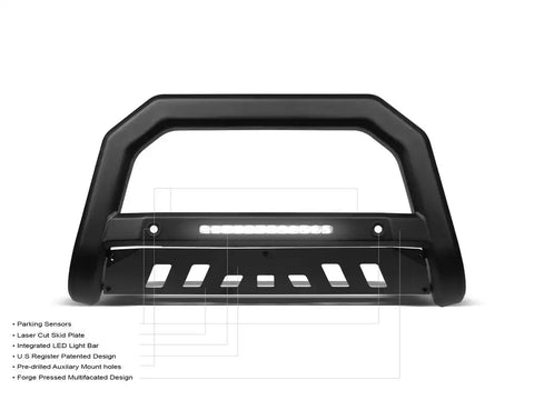 Armordillo 8705513 Bull Bar AR-T Series Powder Coated Matte Black Steel With LED