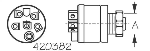 SEA DOG 420382-1 POLY 3-POS KEY SWITCH W/CHOKE