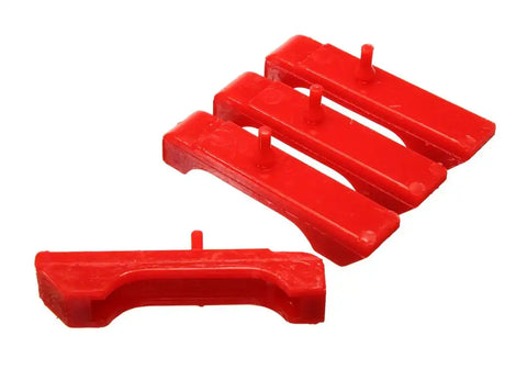 ENERGY SUSPN 3.6117R RADIATOR ISOLATOR PAD SET; RED; SMA
