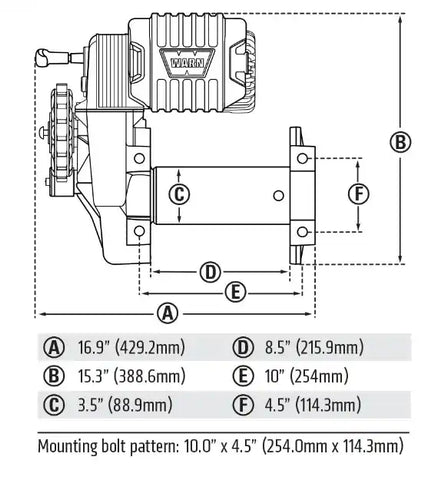 Warn 38631 - 12 Volt 9000 LB Cap 150 Ft Wire Rope Roller Fairlead