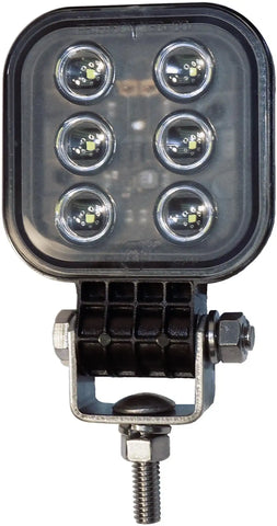 LED WORK LGT SQR PED MNT W/AMP HSG