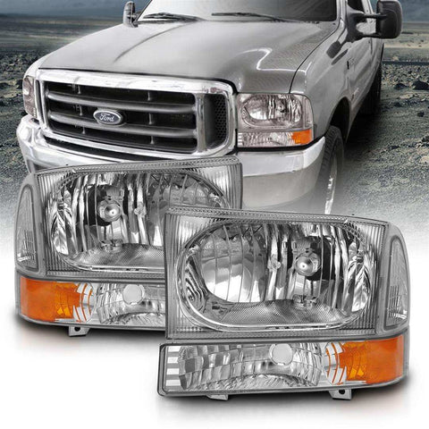 ANZO 111458 CRYSTAL HEADLIGHT SET; CLEAR LENS;