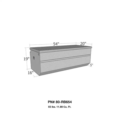 Westin 80-RB654 - Brute Chest Tool Box Polished Aluminum L 54 in. x W 20 H 19