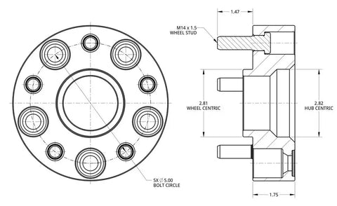 JEEP WK2 5 ON 5' X 1-3/4'