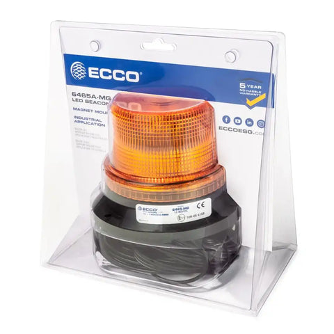 ECCO ELECT 6465A-MG-CS LED BEACON: LOW PROFILE 12-80VDC