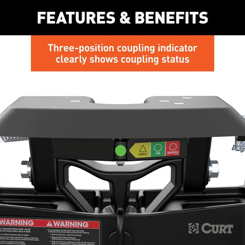 CURT 16036 A25 5th Wheel Hitch, Select Ford F-250, F-350, F-450, 8' Bed Puck System